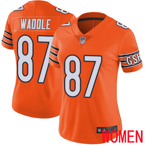 Chicago Bears Limited Orange Women Tom Waddle Alternate Jersey NFL Football #87 Vapor Untouchable->women nfl jersey->Women Jersey